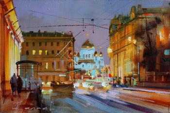 Shalaev Alexey Evgenievich. Kind light of street lamps. Street Mokhovaya