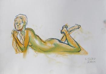 Nude carefree, sketch. Dobrovolskaya Gayane