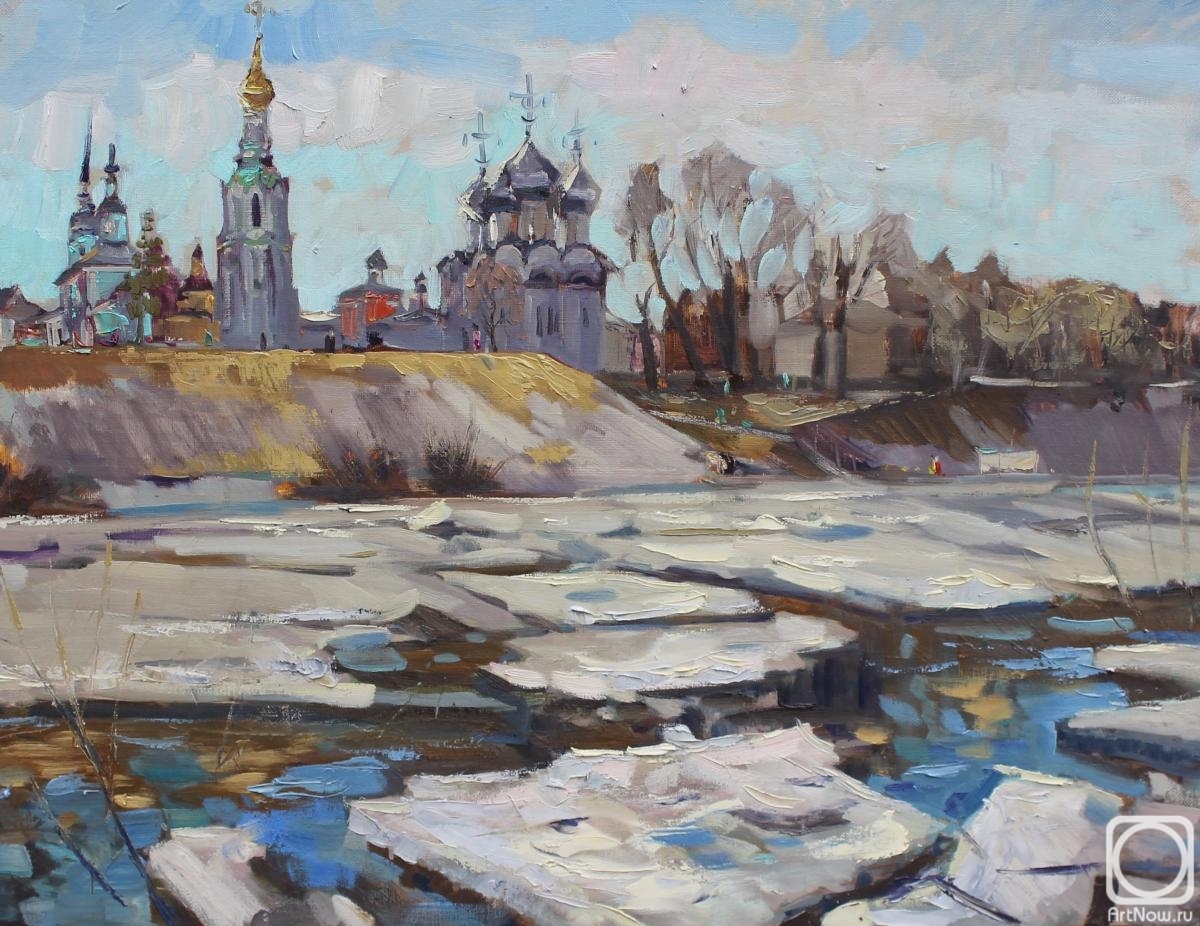 Polyakov Arkady. Ice on the Vologda River