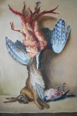Still life with bated game (copy from the Little Dutch) (). Yaguzhinskaya Anna