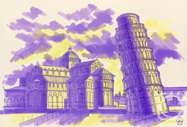 Lukaneva Larissa. Pisa Tower (sketch)