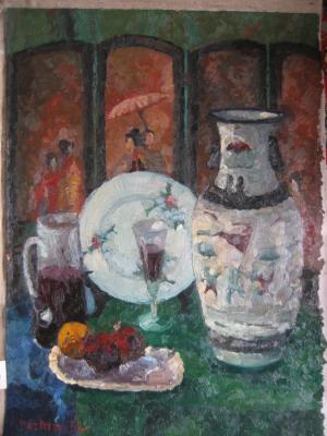 Still life with a Chinese vase. 25. Rogov Vitaly