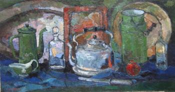Kitchen still life with kettles. 22. Rogov Vitaly