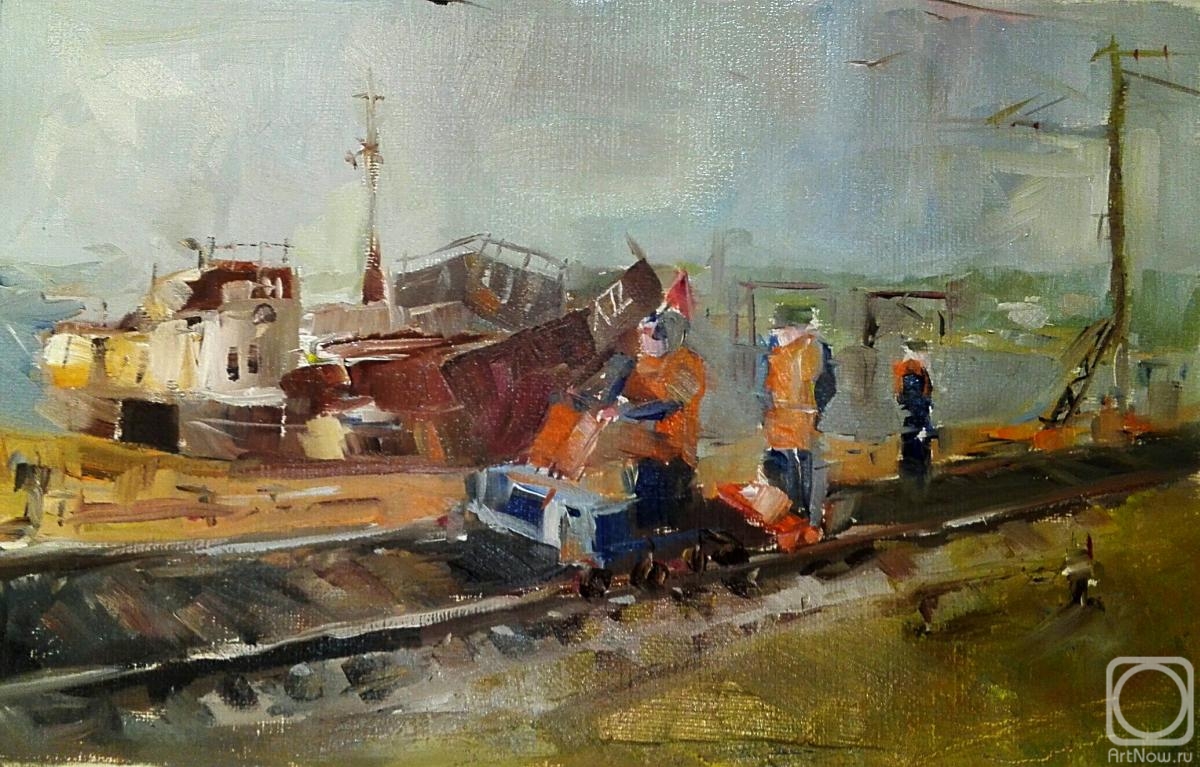Bazunov Nikolay. Painting in a train - 08.05.2018 "Railway workers"