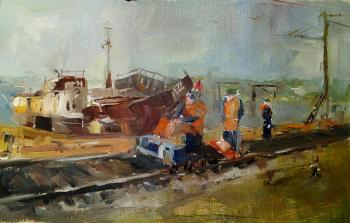 Painting in a train - 08.05.2018 "Railway workers". Bazunov Nikolay