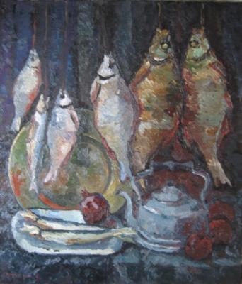 Fish, kettle and pomegranates. Rogov Vitaly
