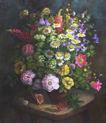 Bouquet and shells. Shumakova Elena