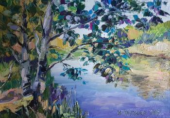 Birch trees by the river. Kruglova Irina