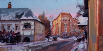 Winter evening at Spiridonovka (). Shalaev Alexey
