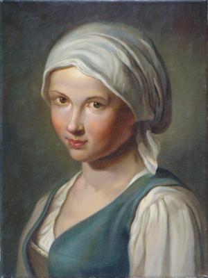 Portrait of a Girl in a White Headscarf