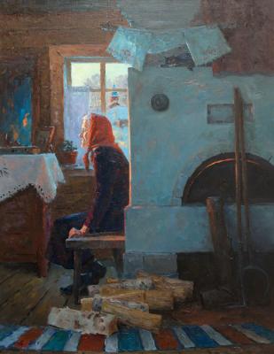 At the Russian stove, Pereslavl-Zalessky. Alexandrovsky Alexander