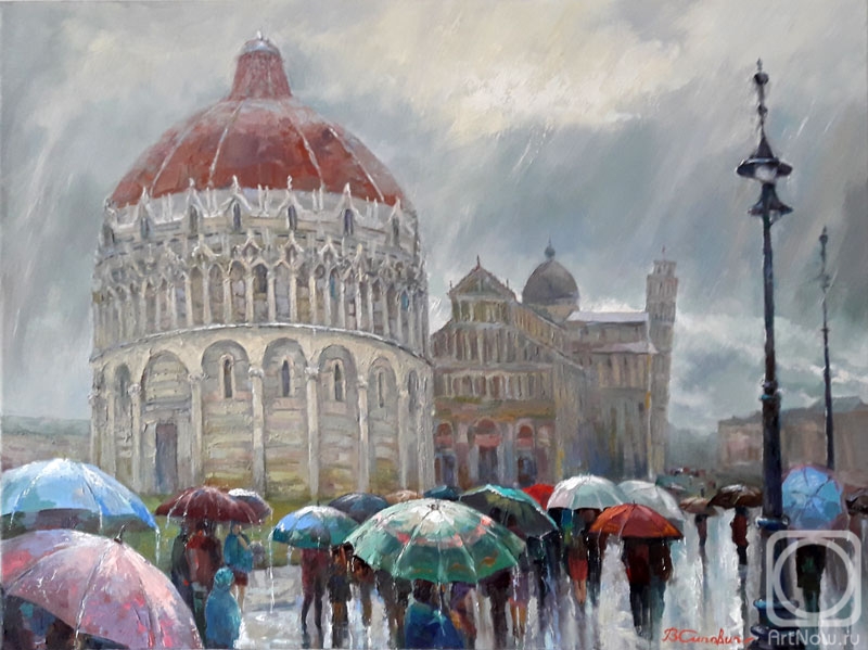 Sipovich Vladimir. In the rain to the Leaning Tower of Pisa