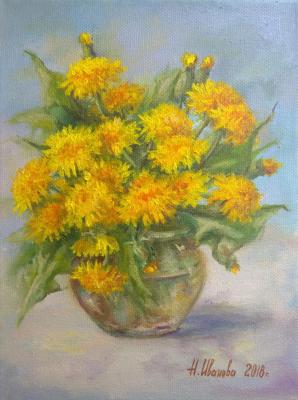 Dandelions in a vase. Ivanova Nadezhda