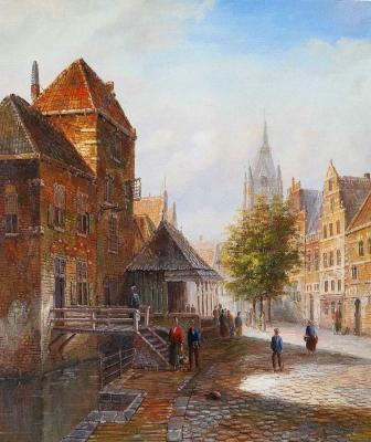 Old Dutch street. Imitating Willem Kukku. N9. Romm Alexandr