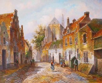 Old Dutch street. Imitating Willem Kukku. N12. Romm Alexandr