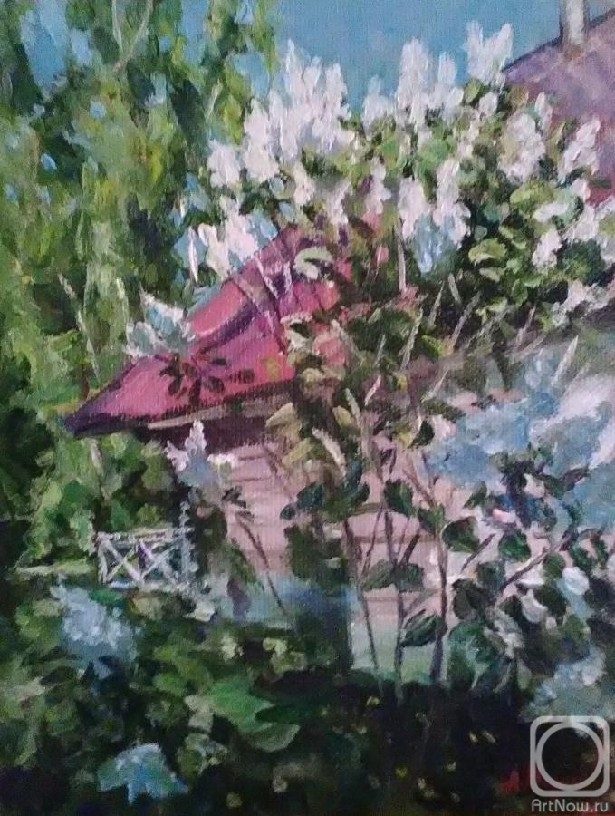 Korolev Andrey. Lilac bush and roof