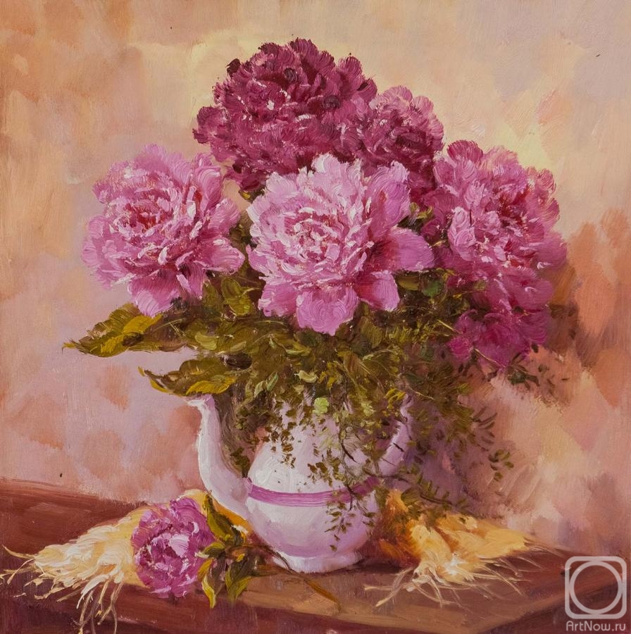 Vlodarchik Andjei. Peonies and a kettle