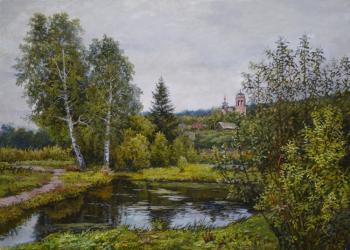 Pond on the outskirts of the village (Village Pond). Panov Eduard