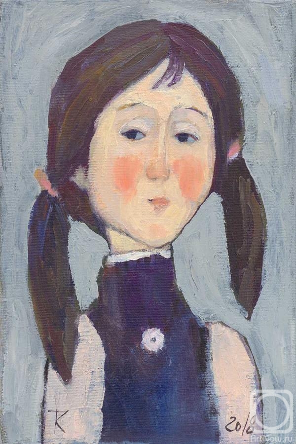 Koltsova Tatiana. Girl with ponytails