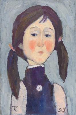 Girl with ponytails. Koltsova Tatiana