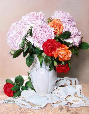 Roses and peonies