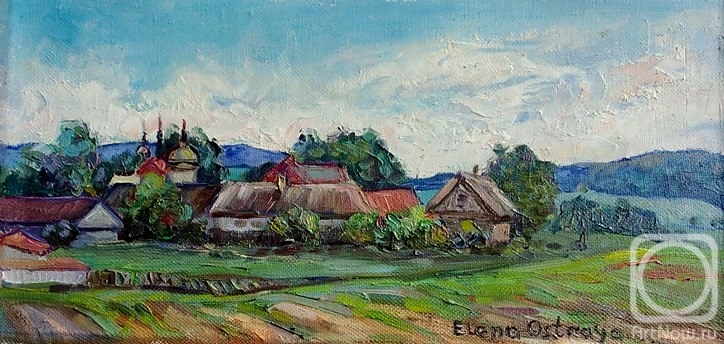 Ostraya Elena. Panorama of the village of Velika Ves. Czechia