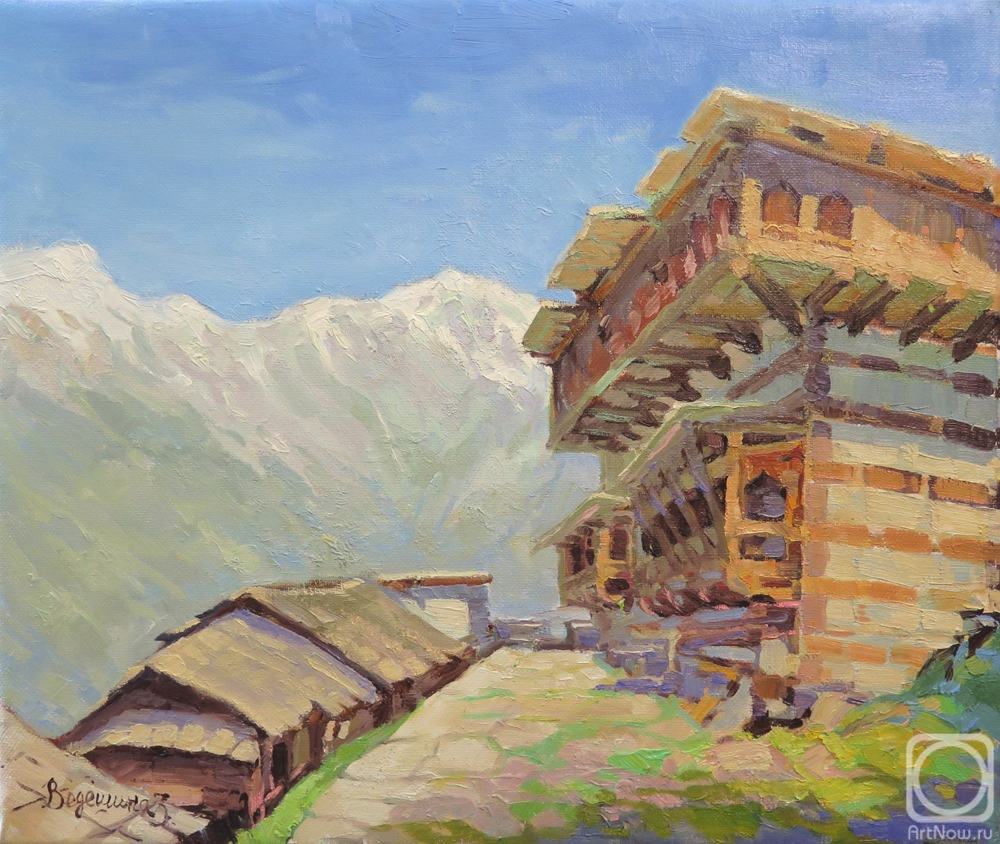 Vedeshina Zinaida. The Himalayas. A high-mountain village. Jana