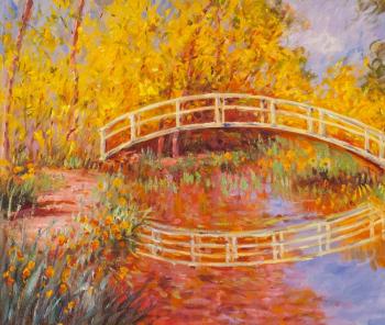 Copy of the painting, the Japanese bridge (the Bridge in Monet's garden), 1895-1896. Kamskij Savelij