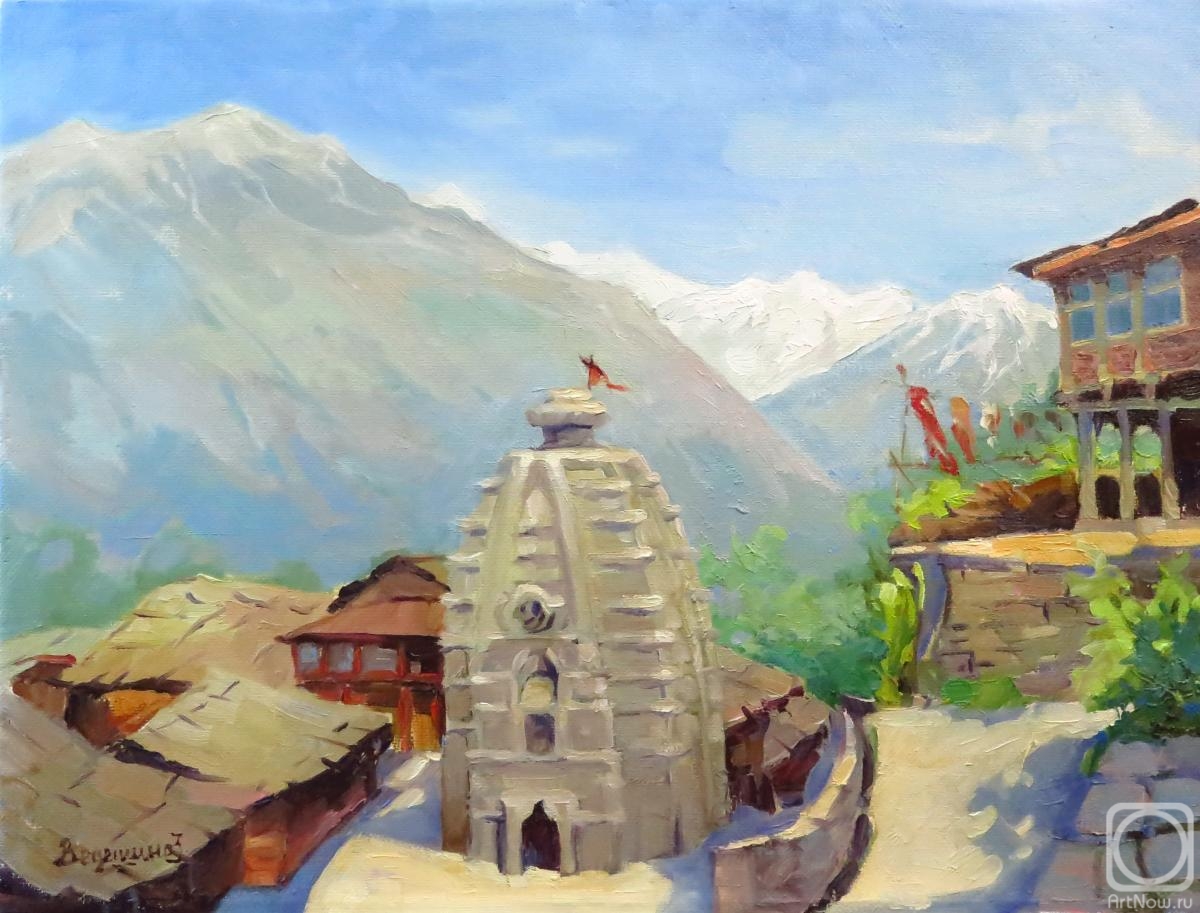 Vedeshina Zinaida. Himalayas. Hindu temple. Naggar