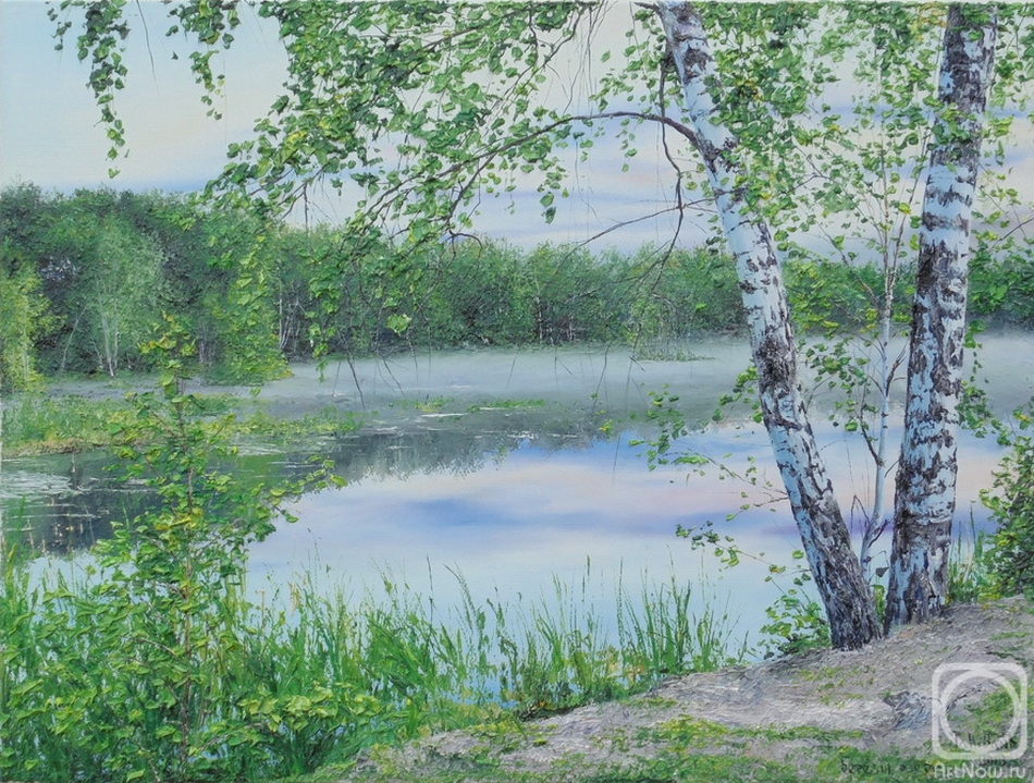 Vokhmin Ivan. Birch, Lake