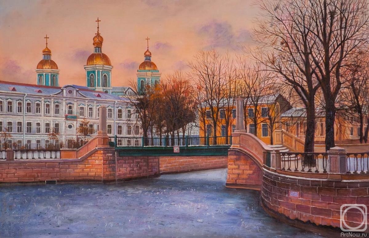 Romm Alexandr. Saint-Petersburg. Frosty sunset