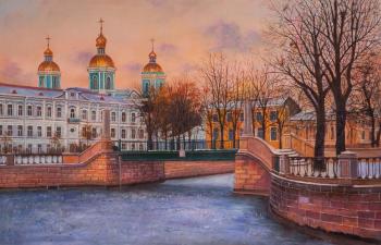 Saint-Petersburg. Frosty sunset. Romm Alexandr