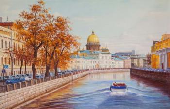 Saint-Petersburg. View of St. Isaac's Cathedral through the canal. Romm Alexandr