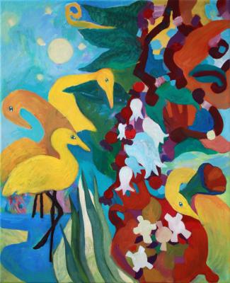 The yellow herons. Kovaliova Elena