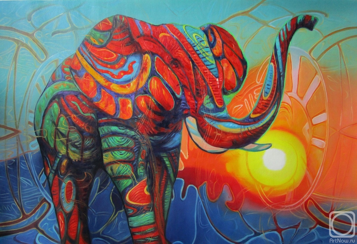 Romm Alexandr. Elephant. Meeting the sun