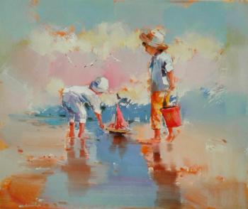 On the beach (Children In Boat). Smorodinov Ruslan