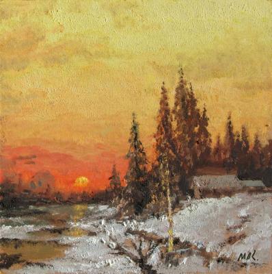 Sunset in winter. Kremer Mark