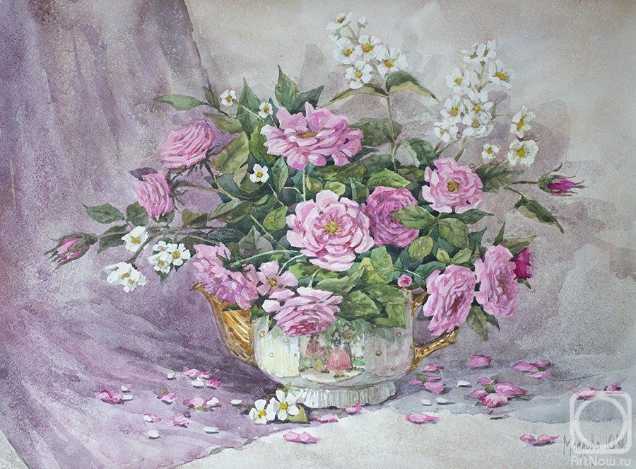 Maslova Julea. Pink bouquet