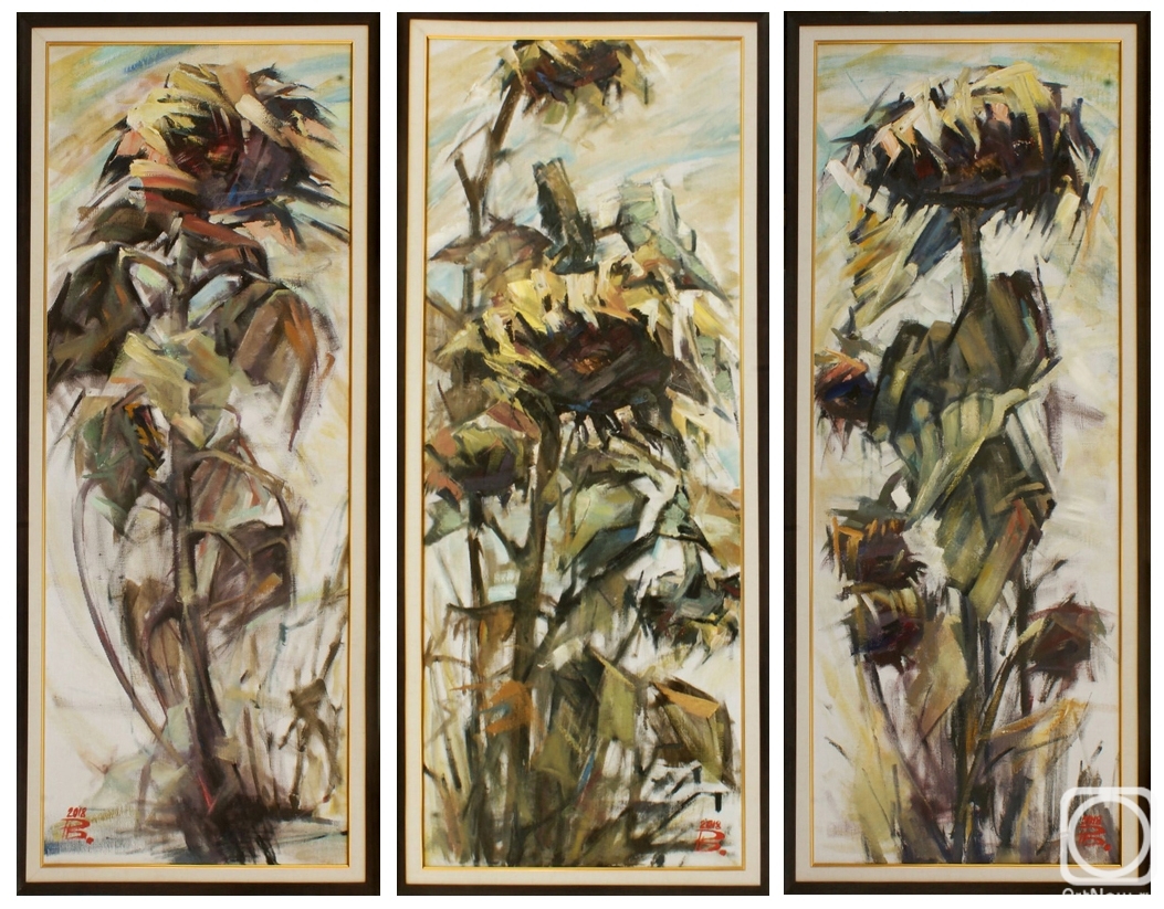 Rakcheev Vladimir. Triptych. Sunflowers