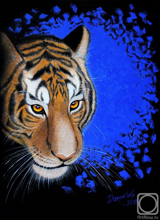 Daronina Irina. Tiger. Painting with tiger