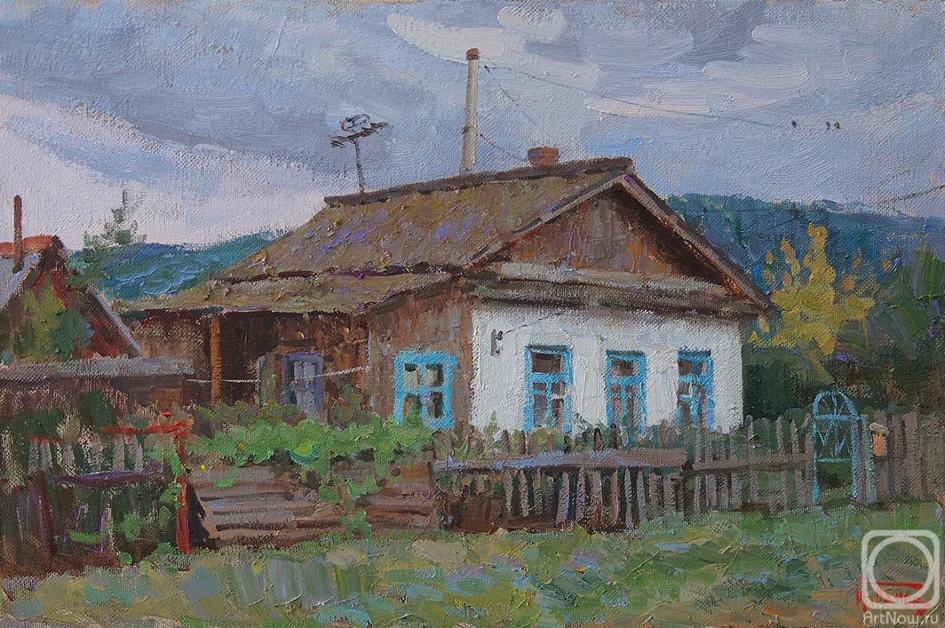 Panov Igor. House with blue windows