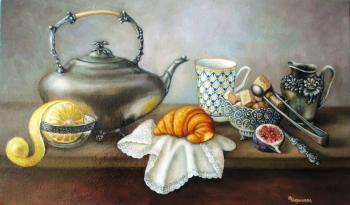 Still life with croissant (A Croissant). Bobrisheva Julia
