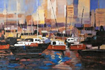 Boats. Red tone. Dupree Brian
