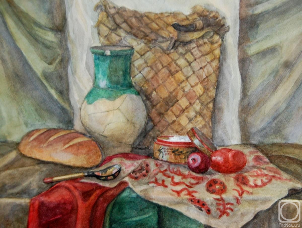 Frolova Alina. Still life with bread
