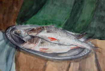 Fish on a platter. Frolova Alina