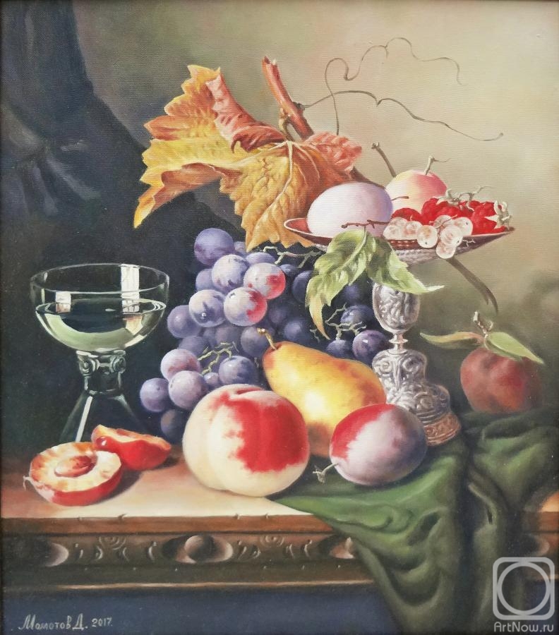 Momotov Dmitrii. Still life with grapes