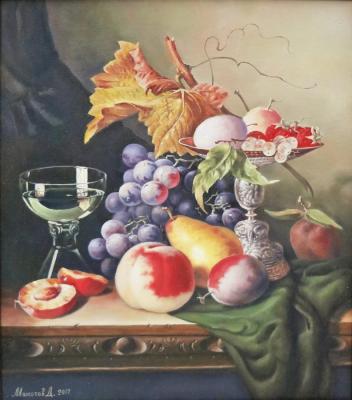 Still life with grapes. Momotov Dmitrii