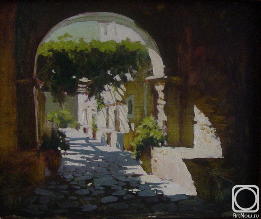 Goodwill Vitaliy. Midday sun. Travel around Crete