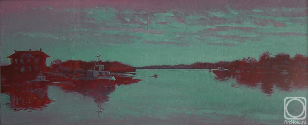 Goodwill Vitaliy. The Solovki. bay of well-being. twilight