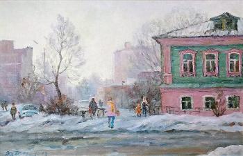 Winter day in Pavlovskiy Posad